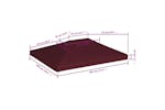 vidaXL Gazebo Top Cover 310 G/m2 3x4 M Bordeaux vidaXL Gazebo Top Cover 310 G/m2 3x4 M Bordeaux