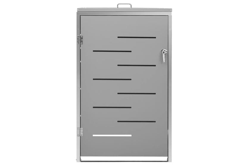vidaXL Single Wheelie Bin Shed 69x77.5x112.5cm Stainless Steel vidaXL Single Wheelie Bin Shed 69x77.5x112.5cm Stainless Steel