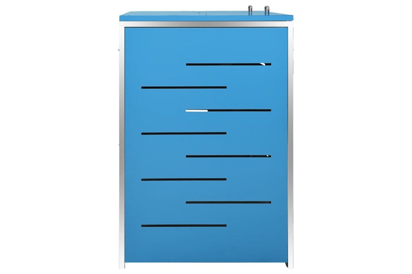 vidaXL Double Wheelie Bin Shed 138x77.5x112.5cm Stainless Steel vidaXL Double Wheelie Bin Shed 138x77.5x112.5cm Stainless Steel