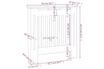 vidaXL Mdf Radiator Cover 78cm vidaXL Mdf Radiator Cover 78cm