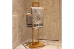 Bathroom Solutions Towel Holder Bamboo 38x32.5x70 Cm Bathroom Solutions Towel Holder Bamboo 38x32.5x70 Cm