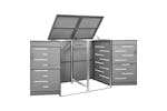 vidaXL Double Wheelie Bin Shed 138x77.5x112.5cm Stainless Steel vidaXL Double Wheelie Bin Shed 138x77.5x112.5cm Stainless Steel