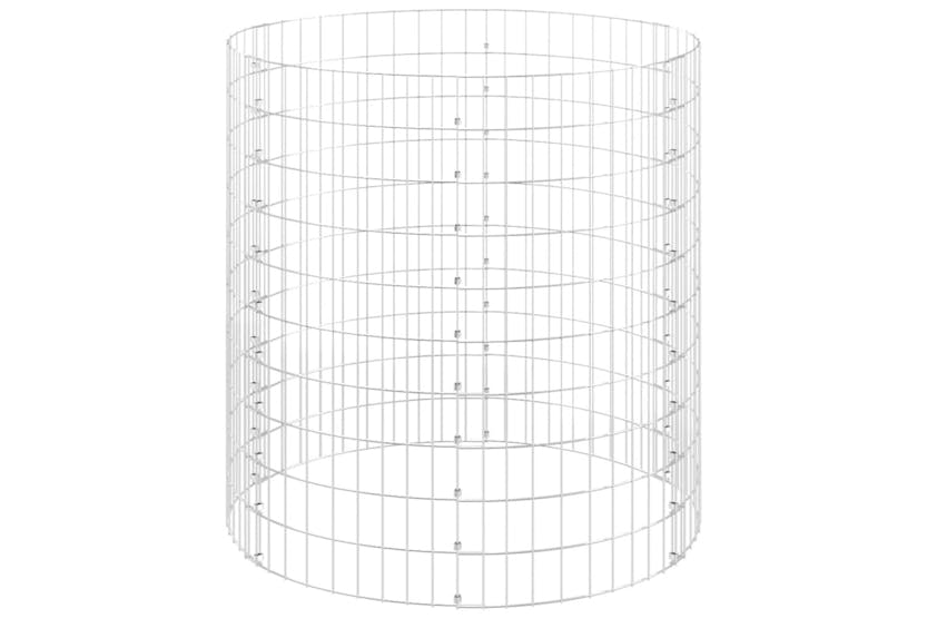 vidaXL Circular Gabion Pole Galvanised Steel 100x100cm vidaXL Circular Gabion Pole Galvanised Steel 100x100cm