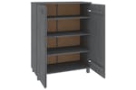 vidaXL Shoe Cabinet Hamar Dark Grey 85x40x108cm Solid Wood Pine vidaXL Shoe Cabinet Hamar Dark Grey 85x40x108cm Solid Wood Pine