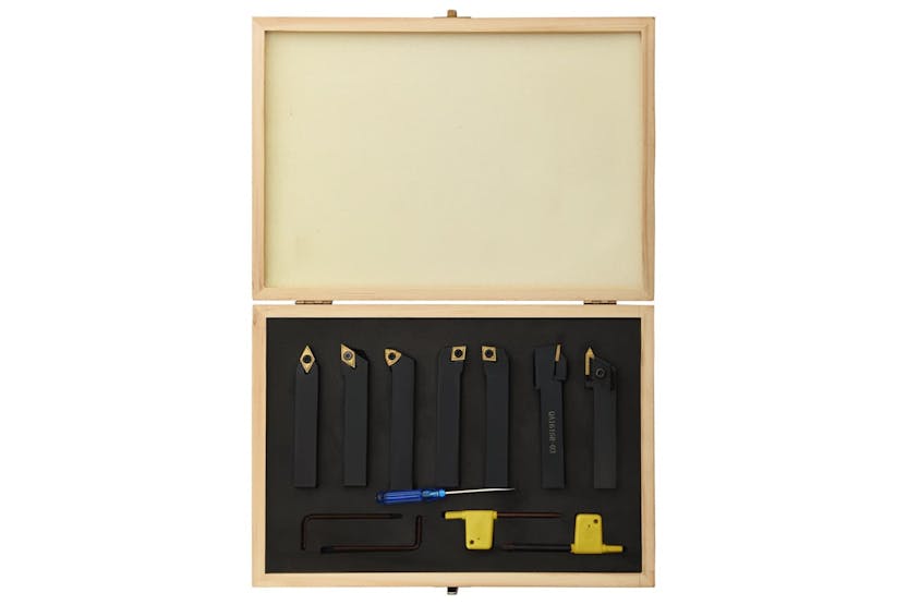 vidaXL 12 Pieces Indexable Turning Tool Set 16x16mm 100mm vidaXL 12 Pieces Indexable Turning Tool Set 16x16mm 100mm