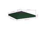 vidaXL Gazebo Top Cover 310 G/m2 3x3 M Green vidaXL Gazebo Top Cover 310 G/m2 3x3 M Green