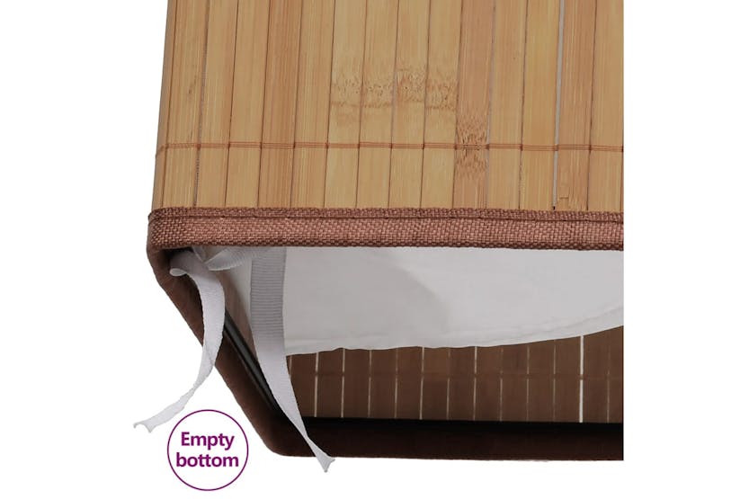 vidaXL Bamboo Laundry Bin Rectangular Natural vidaXL Bamboo Laundry Bin Rectangular Natural
