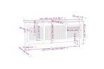 vidaXL Mdf Radiator Cover Black 205cm vidaXL Mdf Radiator Cover Black 205cm