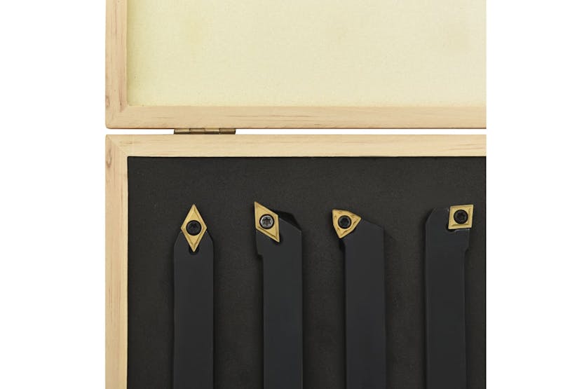 vidaXL 12 Pieces Indexable Turning Tool Set 16x16mm 100mm vidaXL 12 Pieces Indexable Turning Tool Set 16x16mm 100mm