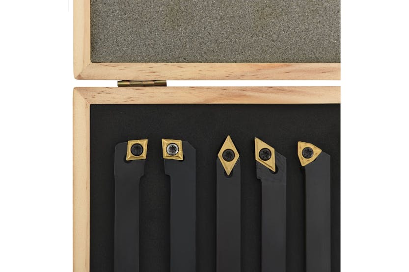 vidaXL 12 Pieces Indexable Turning Tool Set 12x12mm 80mm vidaXL 12 Pieces Indexable Turning Tool Set 12x12mm 80mm