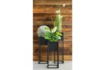 H&s Collection Flower Pot On Stand Metal Black 70 Cm H&s Collection Flower Pot On Stand Metal Black 70 Cm