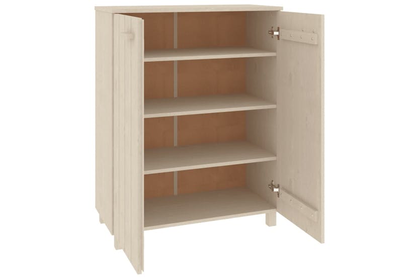 vidaXL Shoe Cabinet Hamar Honey Brown 85x40x108cm Solid Wood Pine vidaXL Shoe Cabinet Hamar Honey Brown 85x40x108cm Solid Wood Pine