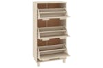 vidaXL Shoe Cabinet Hamar Honey Brown 59.5x35x117cm Solid Wood Pine vidaXL Shoe Cabinet Hamar Honey Brown 59.5x35x117cm Solid Wood Pine