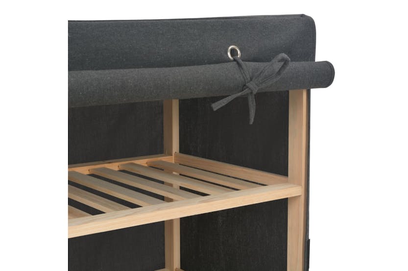 vidaXL Shoe Cabinet With Cover Grey 79x40x80cm Fabric vidaXL Shoe Cabinet With Cover Grey 79x40x80cm Fabric