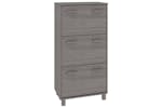 vidaXL Shoe Cabinet Hamar Light Grey 59.5x35x117cm Solid Wood Pine vidaXL Shoe Cabinet Hamar Light Grey 59.5x35x117cm Solid Wood Pine