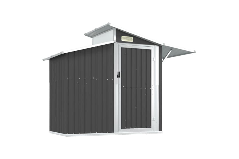 vidaXL Garden Shed Anthracite 270x130x208.5cm Galvanised Steel vidaXL Garden Shed Anthracite 270x130x208.5cm Galvanised Steel