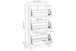 vidaXL Shoe Cabinet Hamar Light Grey 59.5x35x117cm Solid Wood Pine vidaXL Shoe Cabinet Hamar Light Grey 59.5x35x117cm Solid Wood Pine