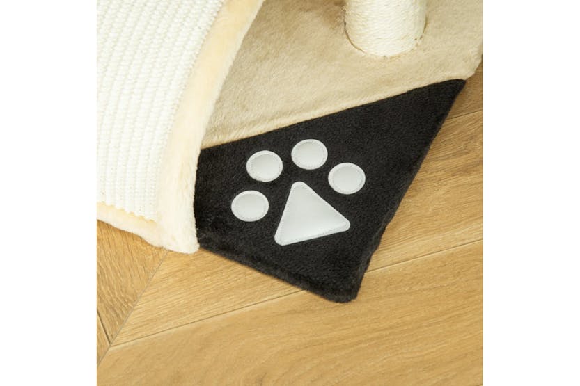 Pawhut Cat Tree Scratching Post | Beige Pawhut Cat Tree Scratching Post | Beige