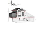 PawHut Wooden Chicken Coop Poultry House | Grey/White PawHut Wooden Chicken Coop Poultry House | Grey/White