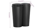 vidaXL Duo Bin Trash Can Black 50 L vidaXL Duo Bin Trash Can Black 50 L