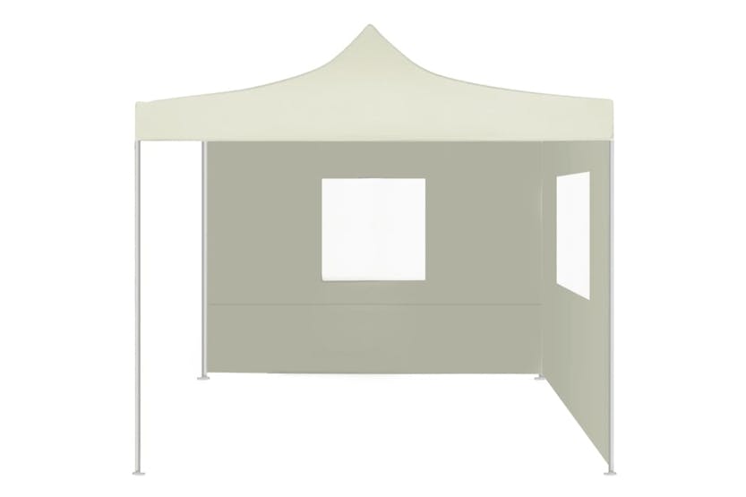 vidaXL Foldable Tent With 2 Walls 3x3 M Cream vidaXL Foldable Tent With 2 Walls 3x3 M Cream