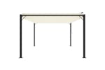 vidaXL Gazebo With Louvered Roof 3x4 M Cream Fabric And Aluminium vidaXL Gazebo With Louvered Roof 3x4 M Cream Fabric And Aluminium