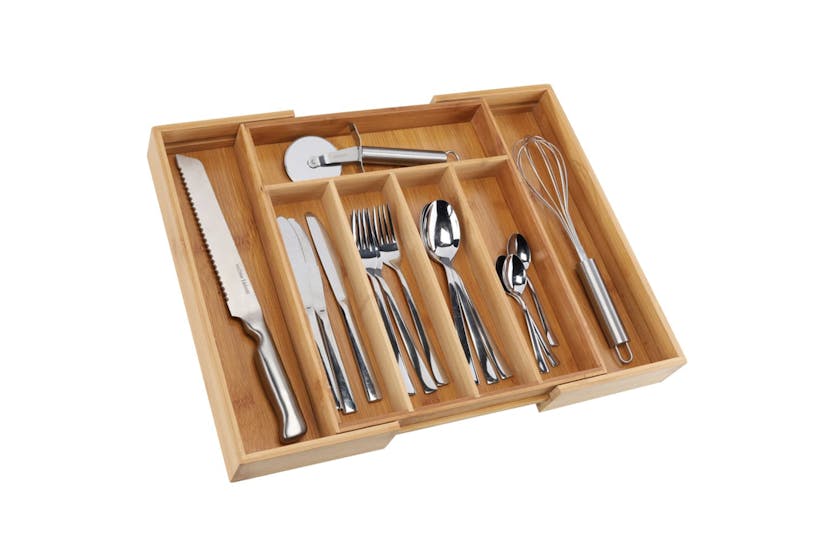 Hi Bamboo Cutlery Tray Extendable Hi Bamboo Cutlery Tray Extendable