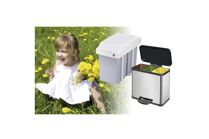 Hailo Cupboard Bin Multi-box Duo Size L 2x14 L Cream 3659-001 Hailo Cupboard Bin Multi-box Duo Size L 2x14 L Cream 3659-001