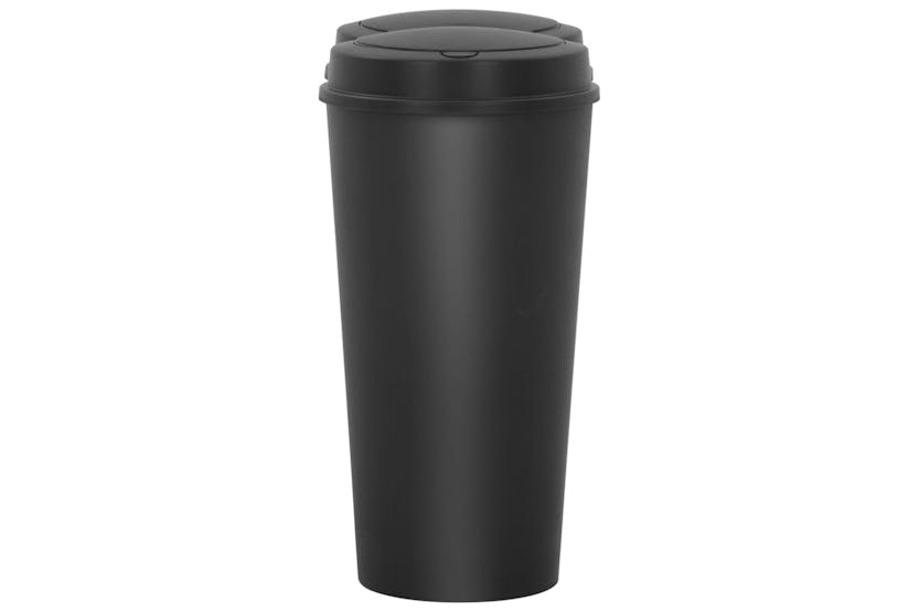 vidaXL Duo Bin Trash Can Black 50 L vidaXL Duo Bin Trash Can Black 50 L