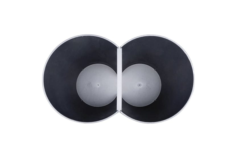 vidaXL Duo Bin Trash Can Black 50 L vidaXL Duo Bin Trash Can Black 50 L