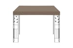 vidaXL Wall-mounted Gazebo 3x3x2.5 M Taupe vidaXL Wall-mounted Gazebo 3x3x2.5 M Taupe