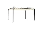 vidaXL Gazebo With Louvered Roof 3x4 M Cream Fabric And Aluminium vidaXL Gazebo With Louvered Roof 3x4 M Cream Fabric And Aluminium
