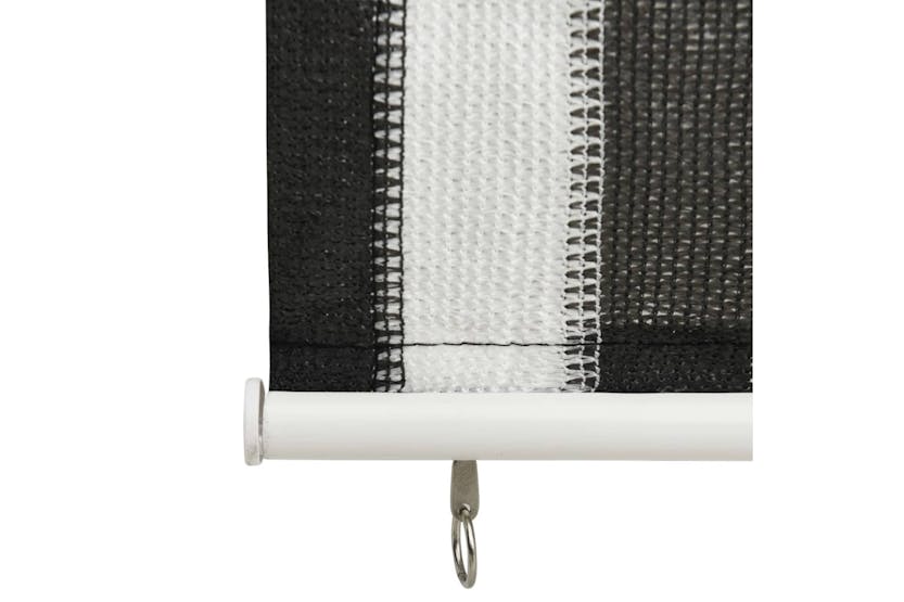 vidaXL Outdoor Roller Blind 60x140cm Anthracite And White Stripe vidaXL Outdoor Roller Blind 60x140cm Anthracite And White Stripe