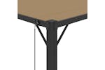 vidaXL Gazebo With Louvered Roof 3x3 M Taupe Fabric And Aluminium vidaXL Gazebo With Louvered Roof 3x3 M Taupe Fabric And Aluminium
