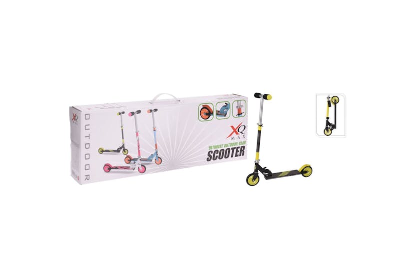 Xq Max Foldable Scooter With Foot Brake Black And Lime Xq Max Foldable Scooter With Foot Brake Black And Lime