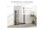 PawHut Auto-Close Pet Safety Gate | Black/Grey PawHut Auto-Close Pet Safety Gate | Black/Grey