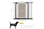 PawHut Auto-Close Pet Safety Gate | Black PawHut Auto-Close Pet Safety Gate | Black