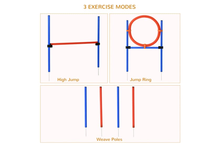 PawHut Dog Adjustable Training Set | Blue/Red PawHut Dog Adjustable Training Set | Blue/Red