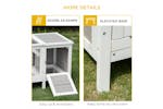 PawHut Wooden Rabbit Hutch for Indoor with Slide-out Tray | Grey PawHut Wooden Rabbit Hutch for Indoor with Slide-out Tray | Grey