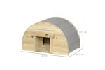 PawHut Outdoor Wooden Hedgehog House with 2 Doors | Natural PawHut Outdoor Wooden Hedgehog House with 2 Doors | Natural
