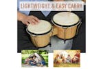 Homcom Wooden Bongo Drum Set with Carry Bag | Brown Homcom Wooden Bongo Drum Set with Carry Bag | Brown