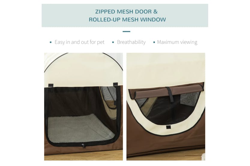 PawHut Dog Travel Crate | Brown PawHut Dog Travel Crate | Brown