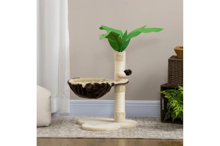 PawHut Cat Tree Scratching Post for Kitty Coconut Tree Shaped | 68cm | Multi PawHut Cat Tree Scratching Post for Kitty Coconut Tree Shaped | 68cm | Multi