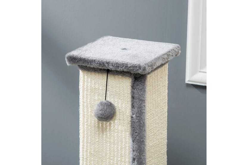 PawHut Vertical Full Scratcher with Natural Sisal Rope | Multi PawHut Vertical Full Scratcher with Natural Sisal Rope | Multi