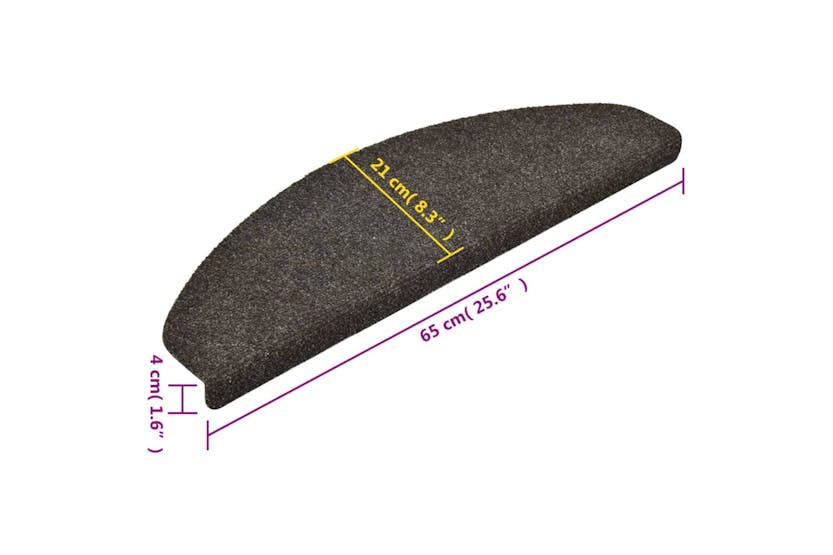 vidaXL Self-adhesive Stair Mats 5pcs Anthracite 65x21x4cm Needle Punch vidaXL Self-adhesive Stair Mats 5pcs Anthracite 65x21x4cm Needle Punch