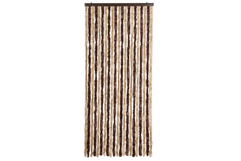 vidaXL Insect Curtain Beige And Light Brown 90x200cm Chenille vidaXL Insect Curtain Beige And Light Brown 90x200cm Chenille
