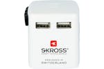 Skross 2 x USB-A World USB Charger | White Skross 2 x USB-A World USB Charger | White