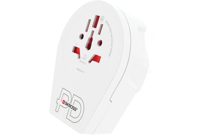 Skross C20PD 1 x USB-C World to UK Travel Adapter | White Skross C20PD 1 x USB-C World to UK Travel Adapter | White