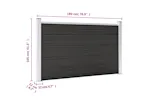 vidaXL Garden Fence Wpc 180x105cm Grey vidaXL Garden Fence Wpc 180x105cm Grey