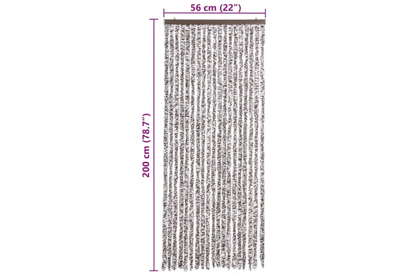 vidaXL Insect Curtain Brown And Beige 56x200cm Chenille vidaXL Insect Curtain Brown And Beige 56x200cm Chenille